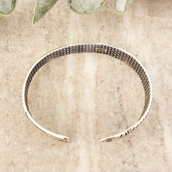 925 Sterling Silver Cuff Bracelet Fish Bracelet Modern Silver Bangle Bracelet - Picture 8 of 8